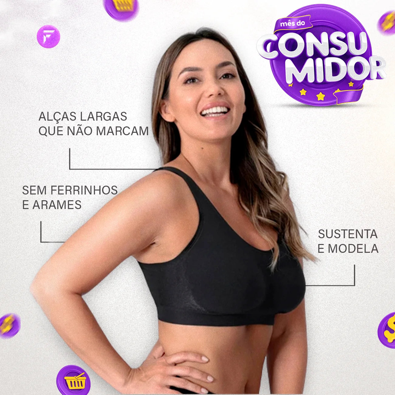 [Compre 1 Leve 3] Sutiã Confort Milena - Cliente Vip